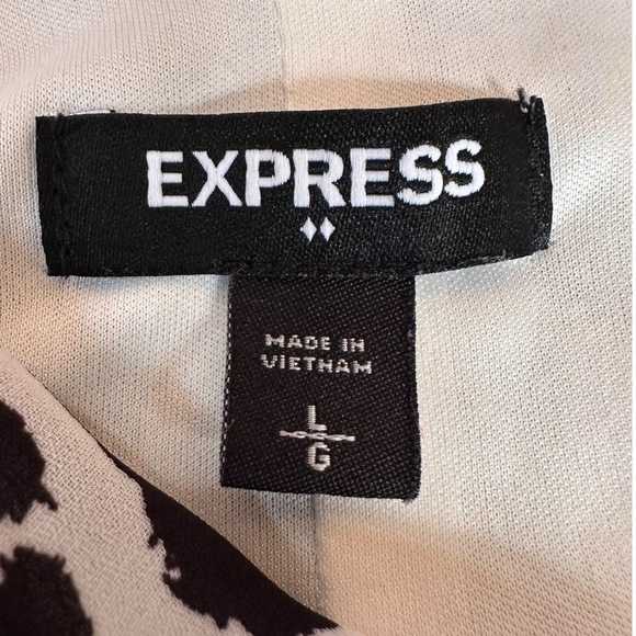 EXPRESS Leopard Animal Print Mob Wife Midi Dress Sz L - Picture 8 of 10